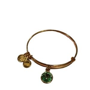 Alex and Ani gold August birthstone peridot bangle